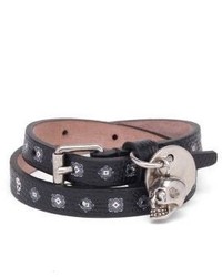 Alexander McQueen Textured Leather Bracelet