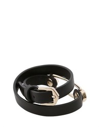 Tod's Wrap Around Leather Bracelet With Pin