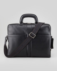 Salvatore Ferragamo Los Angeles Leather Briefcase Black