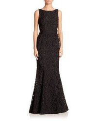St. John Textured Lace Gown