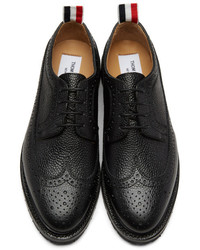 Thom Browne Black Double Welt Longwing Brogues