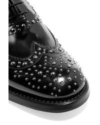 Church's Burwood Met Studded Glossed Leather Brogues Black