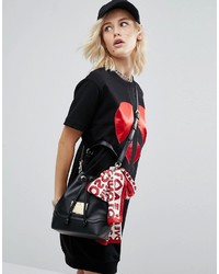 Love Moschino Bucket Bag With Logo Scarf