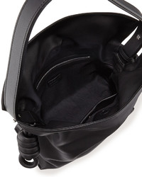 Loewe Flaco Small Knot Bucket Bag Black