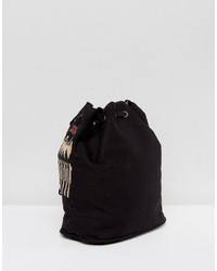Reclaimed Vintage Inspired Patterned Bucket Bag