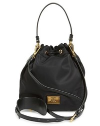 Moschino Letters Bucket Bag Black
