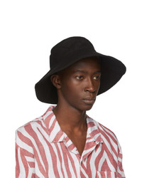 DOUBLE RAINBOUU Black Canvas Bucket Hat