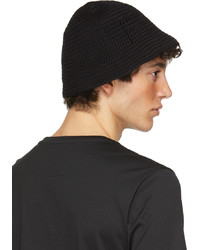 Fendi Black Cotton Bucket Hat