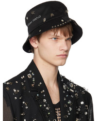 Feng Chen Wang Black Decorated Bucket Hat