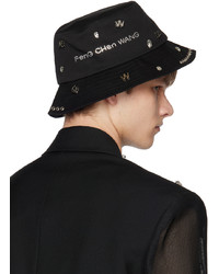 Feng Chen Wang Black Decorated Bucket Hat