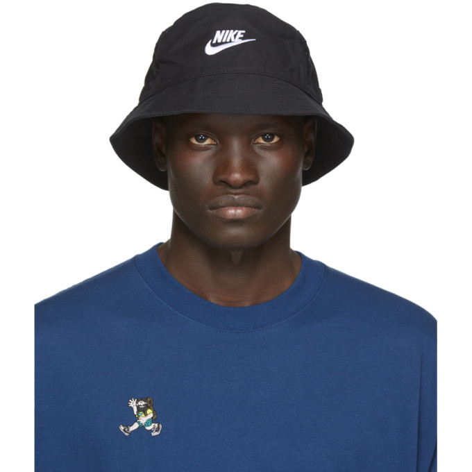Nike Black Futura Bucket Hat, $35 | SSENSE | Lookastic