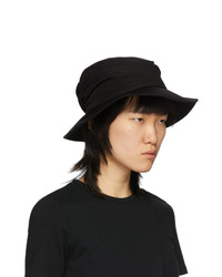 Ys Black Gathered Hat