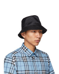 Burberry Black Jacquard Monogram Bucket Hat