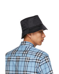 Burberry Black Jacquard Monogram Bucket Hat