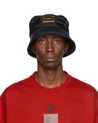 Dolce & Gabbana Black Logo Bucket Hat