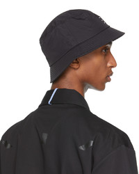 McQ Black Nylon Bucket Hat