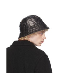 Dries Van Noten Black Quilted Bucket Hat