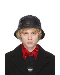 Dries Van Noten Black Quilted Bucket Hat