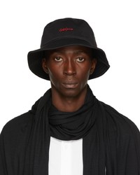 Yohji Yamamoto Black Red New Era Edition Embroidered Bucket Hat