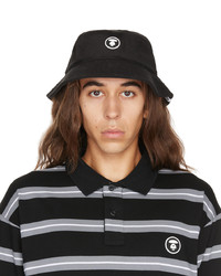 AAPE BY A BATHING APE Black Terrycloth Bucket Hat