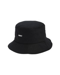 Obey Bold Embroidered Cotton Twill Bucket Hat In Black At Nordstrom