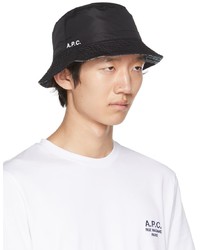 A.P.C. Gray Black Mark Bucket Hat