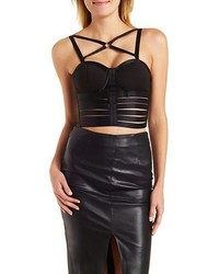 Charlotte Russe Caged Bustier With Metal Hardware
