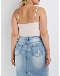 Charlotte Russe Plus Size Caged Bustier Crop Top