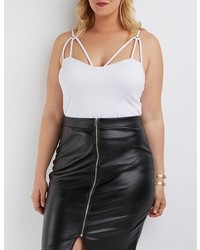 Charlotte Russe Plus Size Caged Bustier Crop Top