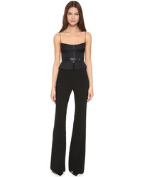 Narciso Rodriguez Seamed Linen Bustier Top