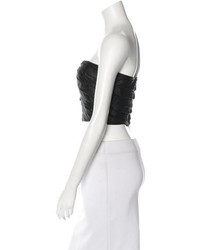 Yigal Azrouel Yigal Azroul Pleated Bustier Crop Top
