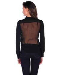 Majestic Blouse With Sheer Back