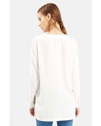 Topshop Slouchy Pocket Blouse