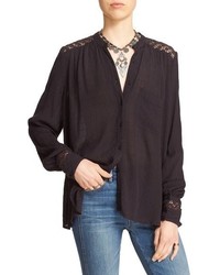 Free People The Best Button Front Blouse