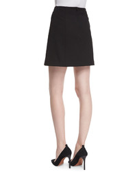 Nanette Lepore A Line Mini Skirt With Button Detail
