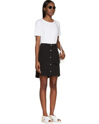 Alexander Wang Black Multi Pocket Silk Skirt