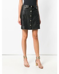 Versace Jeans Button Front Mini Skirt