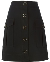DKNY Button And Pocket Skirt