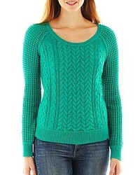 jcpenney Ana Cable Knit Sweater