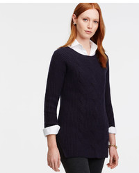 Ann Taylor Cable Tunic Sweater