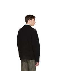 Paul Smith Black Alpaca Oversized Chunky Sweater
