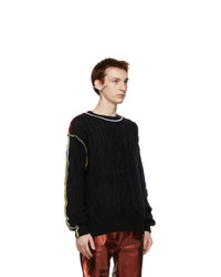 Y/Project Black Braid Overlock Sweater