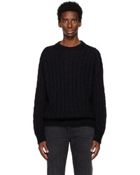 Filippa K Black Braided Sweater