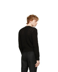 Johnlawrencesullivan Black Cable Knit Sweater