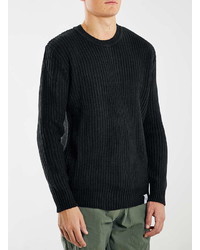 Nicce Black Cable Knit Sweater