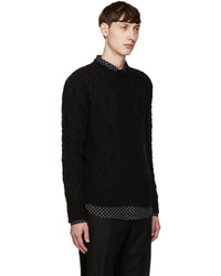 Alexander McQueen Black Cableknit Sweater