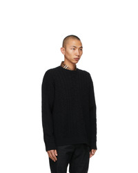 Burberry Black Cashmere Carroll Sweater