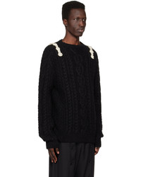 Simone Rocha Black Embellished Sweater
