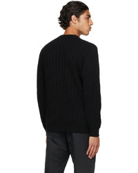 Dunhill Black Knurl Cable Sweater