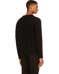 Alexander McQueen Black Skull Cable Knit Sweater